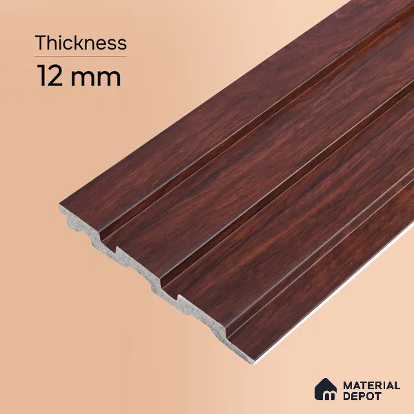 Wooden Look PN 06836 9.2 ft x 4.9 inch Charcoal Panel - 12 mm | Suitable for Living Room, Bedroom & TV Cabinet | Width is Subjected to 5% Variation