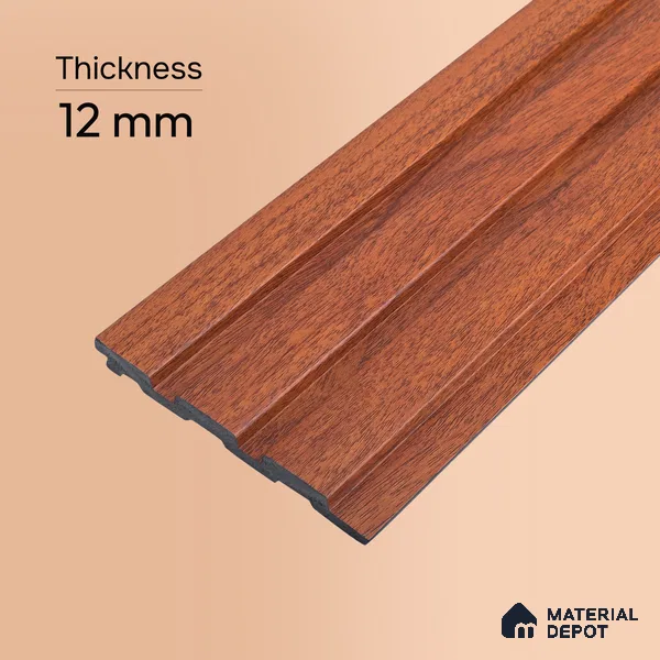 Wooden Look PN 06839 9.2 ft x 4.9 inch Charcoal Panel - 12 mm | Suitable for Living Room, Bedroom & TV Cabinet | Width is Subjected to 5% Variation