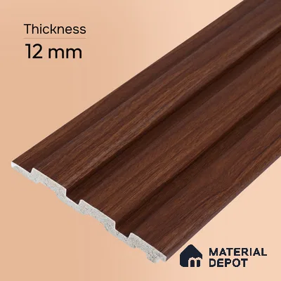 Wooden Look PN 06841 9.2 ft x 4.9 inch Charcoal Panel - 12 mm | Suitable for Living Room, Bedroom & TV Cabinet | Width is Subjected to 5% Variation