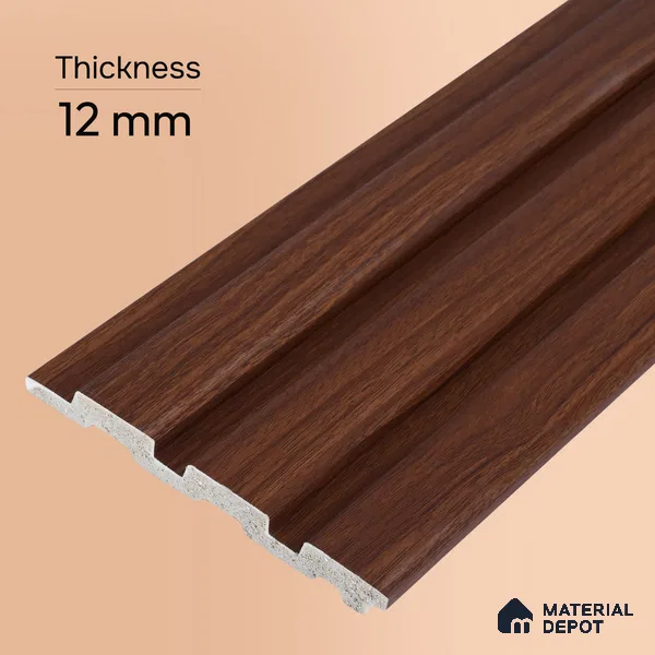 Wooden Look PN 06841 9.2 ft x 4.9 inch Charcoal Panel - 12 mm | Suitable for Living Room, Bedroom & TV Cabinet | Width is Subjected to 5% Variation