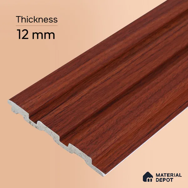 Wooden Look PN 06843 9.2 ft x 4.9 inch Charcoal Panel - 12 mm | Suitable for Living Room, Bedroom & TV Cabinet | Width is Subjected to 5% Variation