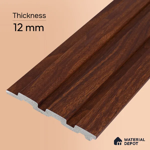 Wooden Look PN 06845 9.2 ft x 4.9 inch Charcoal Panel - 12 mm | Suitable for Living Room, Bedroom & TV Cabinet | Width is Subjected to 5% Variation