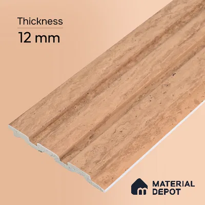 Wooden Look PN 06848 9.2 ft x 4.9 inch Charcoal Panel - 12 mm | Suitable for Living Room, Bedroom & TV Cabinet | Width is Subjected to 5% Variation