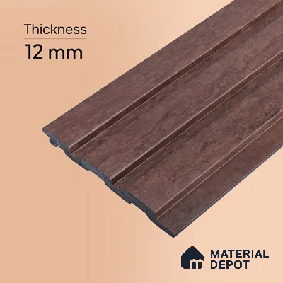 Wooden Look PN 06849 9.2 ft x 4.9 inch Charcoal Panel - 12 mm | Suitable for Living Room, Bedroom & TV Cabinet | Width is Subjected to 5% Variation