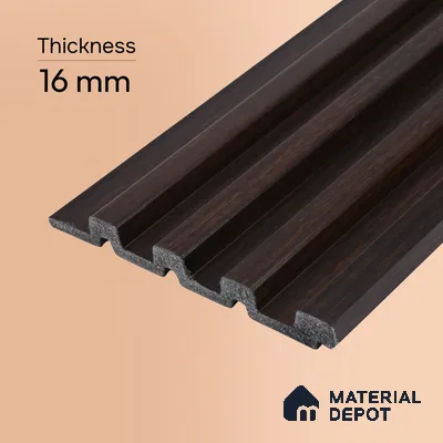 Wooden Look PN 06862 9.2 ft x 6.1 inch Charcoal Panel - 16 mm | Suitable for Living Room, Bedroom & TV Cabinet | Width is Subjected to 5% Variation