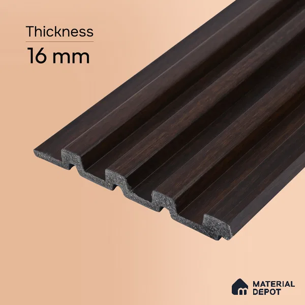 Wooden Look PN 06862 9.2 ft x 6.1 inch Charcoal Panel - 16 mm | Suitable for Living Room, Bedroom & TV Cabinet | Width is Subjected to 5% Variation