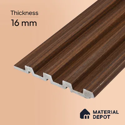 Wooden Look PN 06869 9.2 ft x 6.1 inch Charcoal Panel - 16 mm | Suitable for Living Room, Bedroom & TV Cabinet | Width is Subjected to 5% Variation