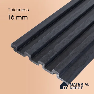 Graphite Black Marble Look PN 06891 9.2 ft x 6.1 inch Charcoal Panel - 16 mm | Suitable for Living Room, Bedroom & TV Cabinet | Width is Subjected to 5% Variation