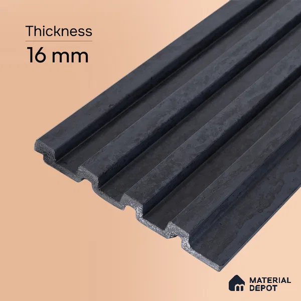Graphite Black Marble Look PN 06891 9.2 ft x 6.1 inch Charcoal Panel - 16 mm | Suitable for Living Room, Bedroom & TV Cabinet | Width is Subjected to 5% Variation