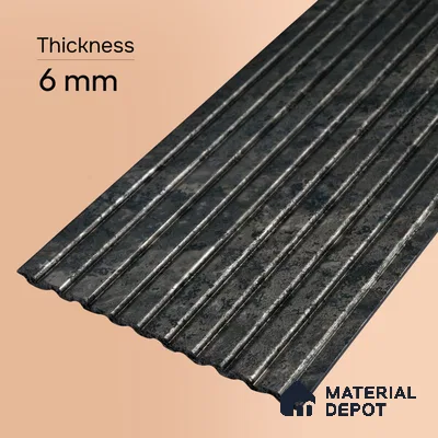 Steel Grey Marble Look PN 06905 8 ft x 6 inch Charcoal Panel - 6 mm | Suitable for Living Room, Bedroom & TV Cabinet | Width is Subjected to 5% Variation