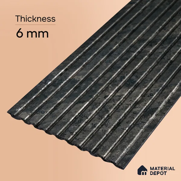 Steel Grey Marble Look PN 06905 8 ft x 6 inch Charcoal Panel - 6 mm | Suitable for Living Room, Bedroom & TV Cabinet | Width is Subjected to 5% Variation