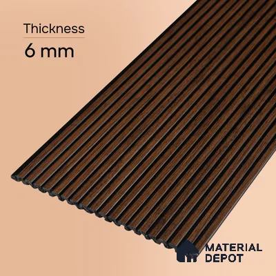 Wooden Look PN 06929 8 ft x 6 inch Charcoal Panel - 6 mm | Suitable for Living Room, Bedroom & TV Cabinet | Width is Subjected to 5% Variation