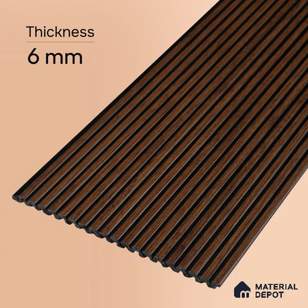 Wooden Look PN 06929 8 ft x 6 inch Charcoal Panel - 6 mm | Suitable for Living Room, Bedroom & TV Cabinet | Width is Subjected to 5% Variation