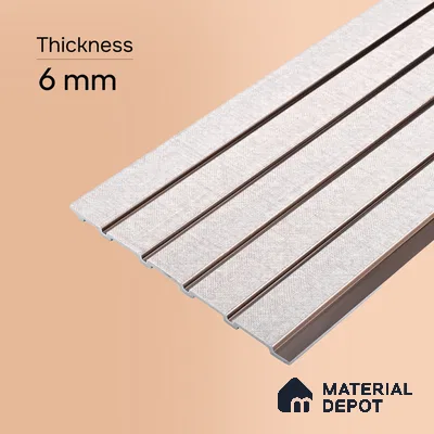Light Grey Fabric Look PN 06936 8 ft x 6 inch Charcoal Panel - 6 mm | Suitable for Living Room, Bedroom & TV Cabinet | Width is Subjected to 5% Variation