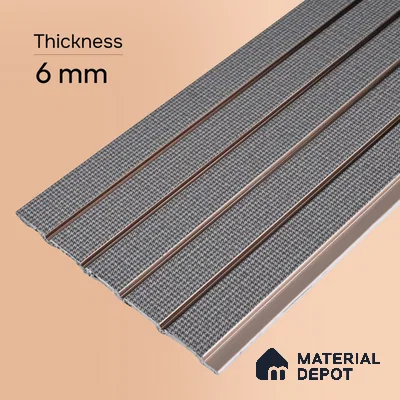 Steel Grey Fabric Look PN 06938 8 ft x 6 inch Charcoal Panel - 6 mm | Suitable for Living Room, Bedroom & TV Cabinet | Width is Subjected to 5% Variation