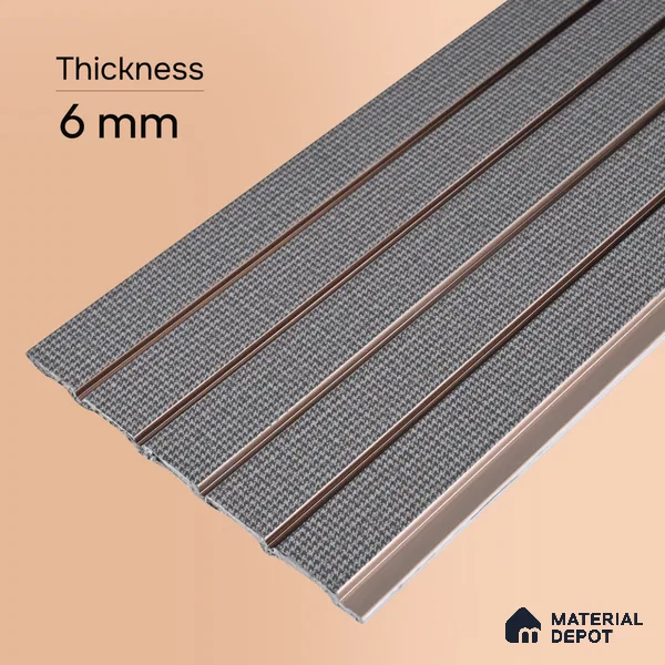Steel Grey Fabric Look PN 06938 8 ft x 6 inch Charcoal Panel - 6 mm | Suitable for Living Room, Bedroom & TV Cabinet | Width is Subjected to 5% Variation