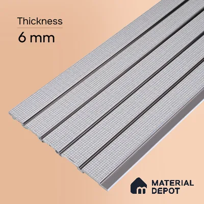 Light Grey Fabric Look PN 06939 8 ft x 6 inch Charcoal Panel - 6 mm | Suitable for Living Room, Bedroom & TV Cabinet | Width is Subjected to 5% Variation