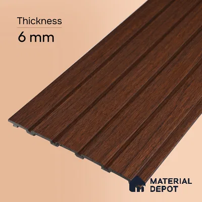 Wooden Look PN 06943 8 ft x 6 inch Charcoal Panel - 6 mm | Suitable for Living Room, Bedroom & TV Cabinet | Width is Subjected to 5% Variation