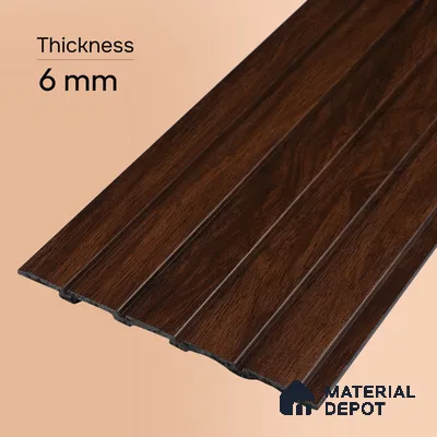 Wooden Look PN 06944 8 ft x 6 inch Charcoal Panel - 6 mm | Suitable for Living Room, Bedroom & TV Cabinet | Width is Subjected to 5% Variation