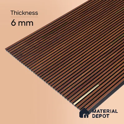 Wooden Look PN 07016 9.5 ft x 12 inch Charcoal Panel - 6 mm | Suitable for Feature Wall, TV Unit & Living Room | Width is Subjected to 5% Variation