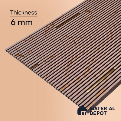 Wooden Look PN 07017 9.5 ft x 12 inch Charcoal Panel - 6 mm | Suitable for Feature Wall, TV Unit & Living Room | Width is Subjected to 5% Variation