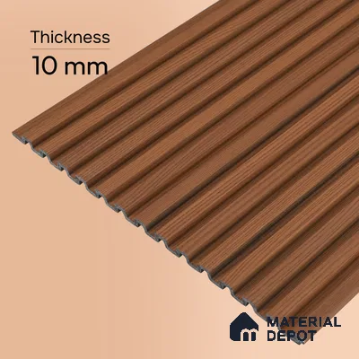 Wooden Look PN 07021 9.5 ft x 12 inch Charcoal Panel - 10 mm | Suitable for Feature Wall, TV Unit & Living Room | Width is Subjected to 5% Variation