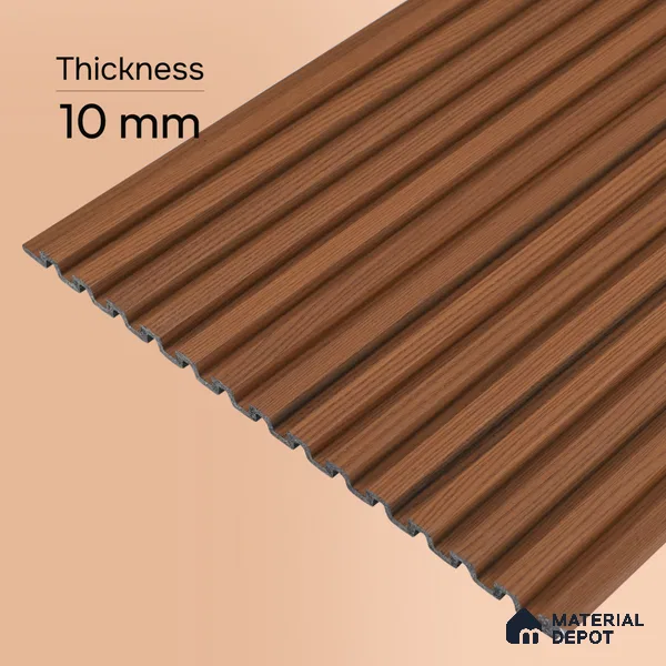 Wooden Look PN 07021 9.5 ft x 12 inch Charcoal Panel - 10 mm | Suitable for Feature Wall, TV Unit & Living Room | Width is Subjected to 5% Variation