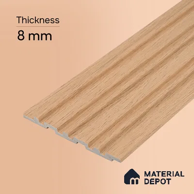 Wooden Look PN 07054 9.5 ft x 4.9 inch Charcoal Panel - 8 mm | Suitable for Feature Wall, TV Unit & Living Room | Width is Subjected to 5% Variation