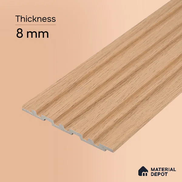 Wooden Look PN 07054 9.5 ft x 4.9 inch Charcoal Panel - 8 mm | Suitable for Feature Wall, TV Unit & Living Room | Width is Subjected to 5% Variation