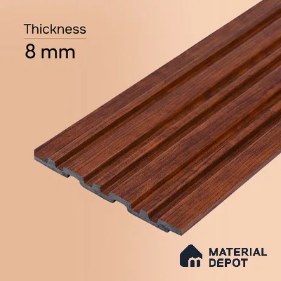 Wooden Look PN 07055 9.5 ft x 4.9 inch Charcoal Panel - 8 mm | Suitable for Feature Wall, TV Unit & Living Room | Width is Subjected to 5% Variation