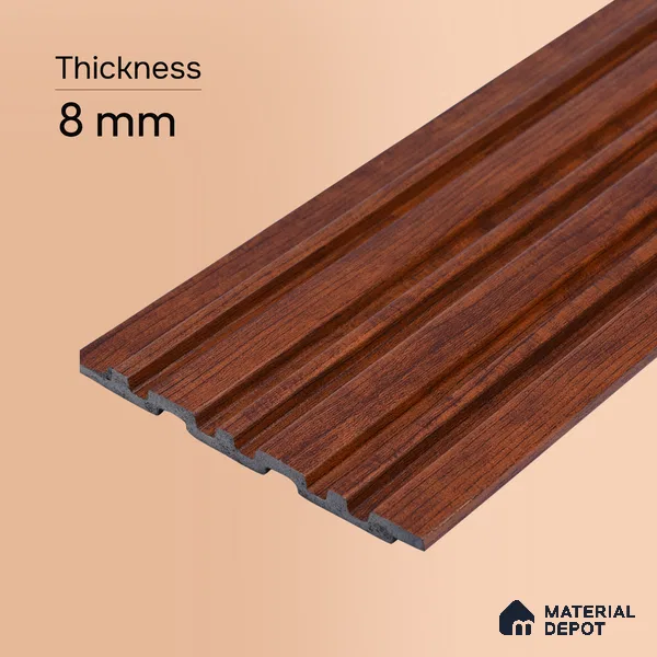 Wooden Look PN 07055 9.5 ft x 4.9 inch Charcoal Panel - 8 mm | Suitable for Feature Wall, TV Unit & Living Room | Width is Subjected to 5% Variation