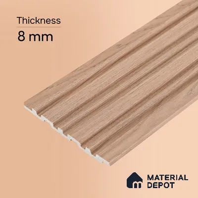 Wooden Look PN 07056 9.5 ft x 4.9 inch Charcoal Panel - 8 mm | Suitable for Feature Wall, TV Unit & Living Room | Width is Subjected to 5% Variation