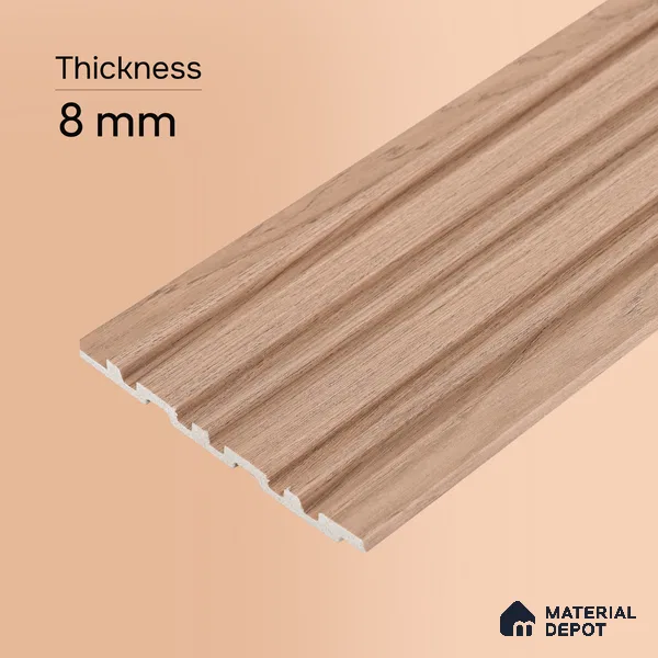 Wooden Look PN 07056 9.5 ft x 4.9 inch Charcoal Panel - 8 mm | Suitable for Feature Wall, TV Unit & Living Room | Width is Subjected to 5% Variation