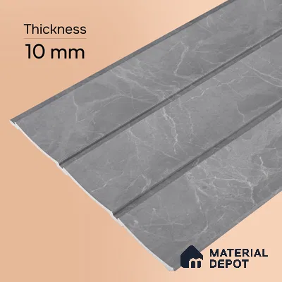 Cloud Grey Marble Look PN 07065 9.5 ft x 9.8 inch Charcoal Panel - 10 mm | Suitable for Feature Wall, TV Unit & Living Room | Width is Subjected to 5% Variation