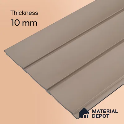 Cappuccino Beige Plain Colour Look PN 07067 9.5 ft x 9.8 inch Charcoal Panel - 10 mm | Suitable for Feature Wall, TV Unit & Living Room | Width is Subjected to 5% Variation