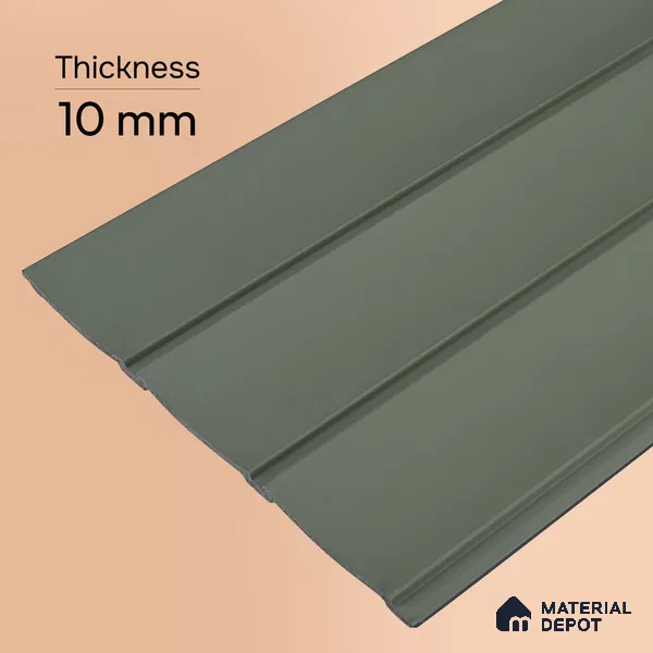 Smoke Grey Plain Colour Look PN 07068 9.5 ft x 9.8 inch Charcoal Panel - 10 mm | Suitable for Feature Wall, TV Unit & Living Room | Width is Subjected to 5% Variation