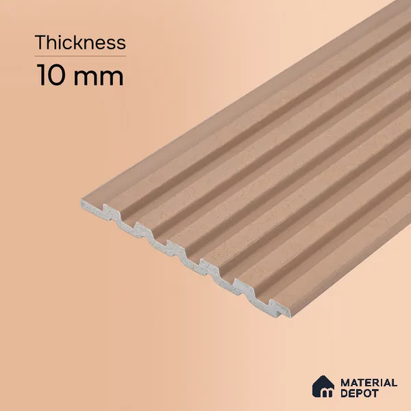 Oak Brown Patterned Look PN 07076 9.5 ft x 4.9 inch Charcoal Panel - 10 mm | Suitable for Feature Wall, TV Unit & Living Room | Width is Subjected to 5% Variation