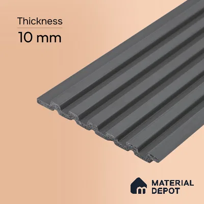 Graphite Grey Plain Colour Look PN 07077 9.5 ft x 4.9 inch Charcoal Panel - 10 mm | Suitable for Feature Wall, TV Unit & Living Room | Width is Subjected to 5% Variation