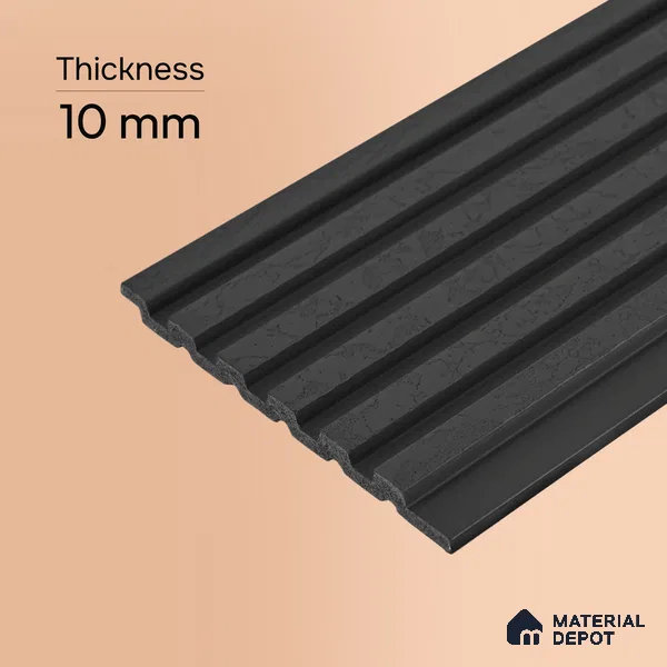 Dark Grey Patterned Look PN 07078 9.5 ft x 4.9 inch Charcoal Panel - 10 mm | Suitable for Feature Wall, TV Unit & Living Room | Width is Subjected to 5% Variation