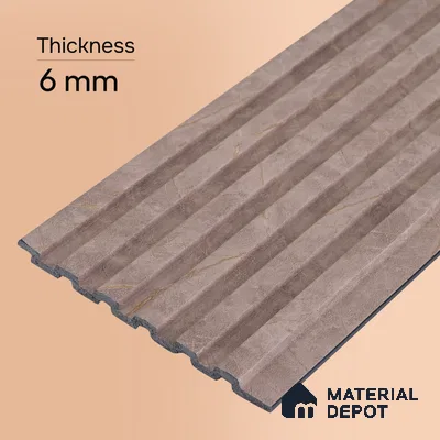 Mocha Brown Marble Look PN 07083 10 ft x 4.9 inch Charcoal Panel - 6 mm | Suitable for Feature Wall, TV Unit & Living Room | Width is Subjected to 5% Variation