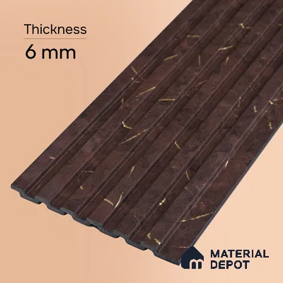 Grey Wenge Marble Look PN 07085 10 ft x 4.9 inch Charcoal Panel - 6 mm | Suitable for Feature Wall, TV Unit & Living Room | Width is Subjected to 5% Variation