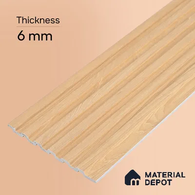 Wooden Look PN 07097 10 ft x 4.9 inch Charcoal Panel - 6 mm | Suitable for Feature Wall, TV Unit & Living Room | Width is Subjected to 5% Variation