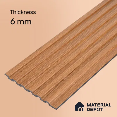 Wooden Look PN 07098 10 ft x 4.9 inch Charcoal Panel - 6 mm | Suitable for Feature Wall, TV Unit & Living Room | Width is Subjected to 5% Variation