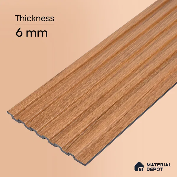 Wooden Look PN 07098 10 ft x 4.9 inch Charcoal Panel - 6 mm | Suitable for Feature Wall, TV Unit & Living Room | Width is Subjected to 5% Variation
