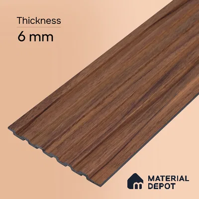 Wooden Look PN 07100 10 ft x 4.9 inch Charcoal Panel - 6 mm | Suitable for Feature Wall, TV Unit & Living Room | Width is Subjected to 5% Variation