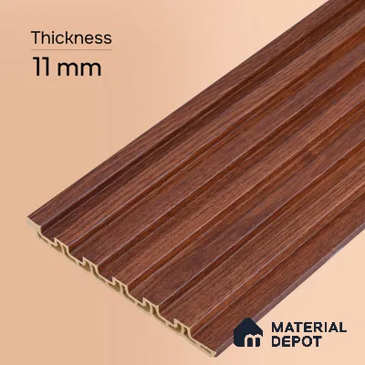Wooden Look PN 07172 9.5 ft x 4.7 inch Charcoal Panel - 11 mm | Suitable for Feature Wall, TV Unit & Living Room | Width is Subjected to 5% Variation