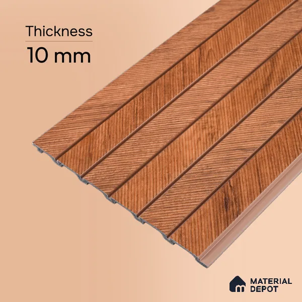 Copper Orange Marble Look PN 07379 8 ft x 9.6 inch PVC Panel - 10 mm | Suitable for Living Room, Bedroom & Office | Width is Subjected to 5% Variation