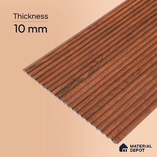 Wooden Look PN 07406 8 ft x 12 inch PVC Panel - 10 mm | Suitable for Living Room, Bedroom & Office | Width is Subjected to 5% Variation