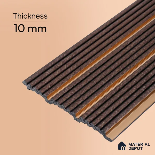 Cappucino Brown Patterned Look PN 07446 8 ft x 4.8 inch PVC Panel - 10 mm | Suitable for Living Room, Bedroom & Office | Width is Subjected to 5% Variation