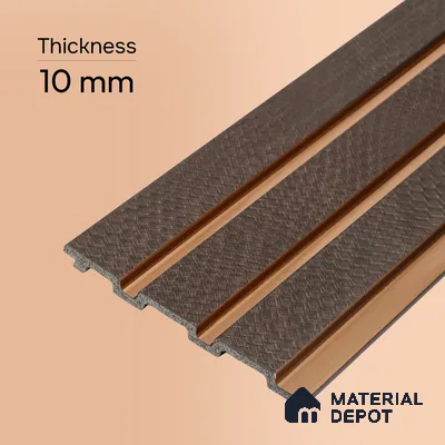 Cappucino Brown Leather Look PN 07456 8 ft x 4.8 inch PVC Panel - 10 mm | Suitable for Living Room, Bedroom & Office | Width is Subjected to 5% Variation